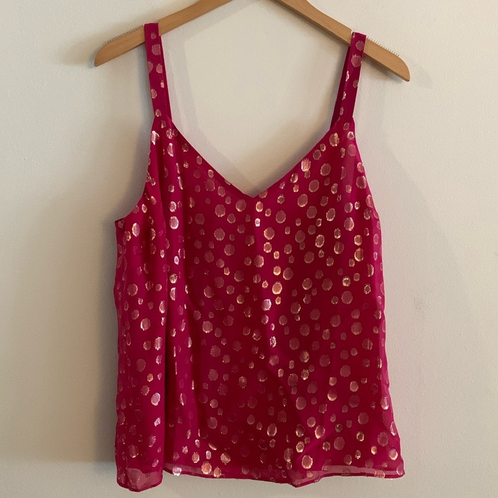 NWT Lilly Pulitzer Nadia Silk Cami Top in Mystique Pink Size 14